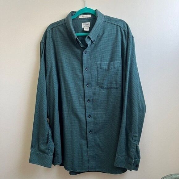 L.L.Bean Men's Wicked Good Flannel Shirt Traditional Fit houndstooth Size  XXL - Picture 3 of 5